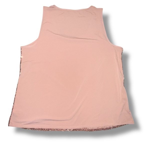 NWT LANE BRYANT Sequin Knit & Woven Tank - Rose Gold 18/20 - Picture 7 of 16